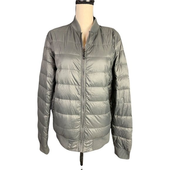 32 Degree Light Weight Puffer Jacket Women XS Down Filled Packable Gray - Picture 6 of 10